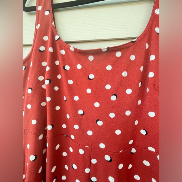 Size 0X Graphic polka dot print midi fit & flare dress by Addition-Elle - Picture 4 of 8